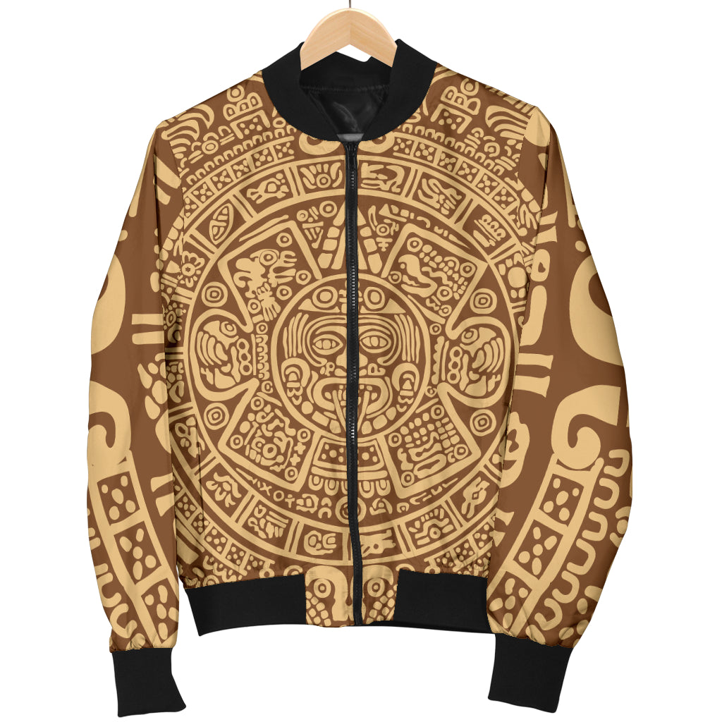 Mayan Pattern Print Design 01 Women's Bomber Jacket