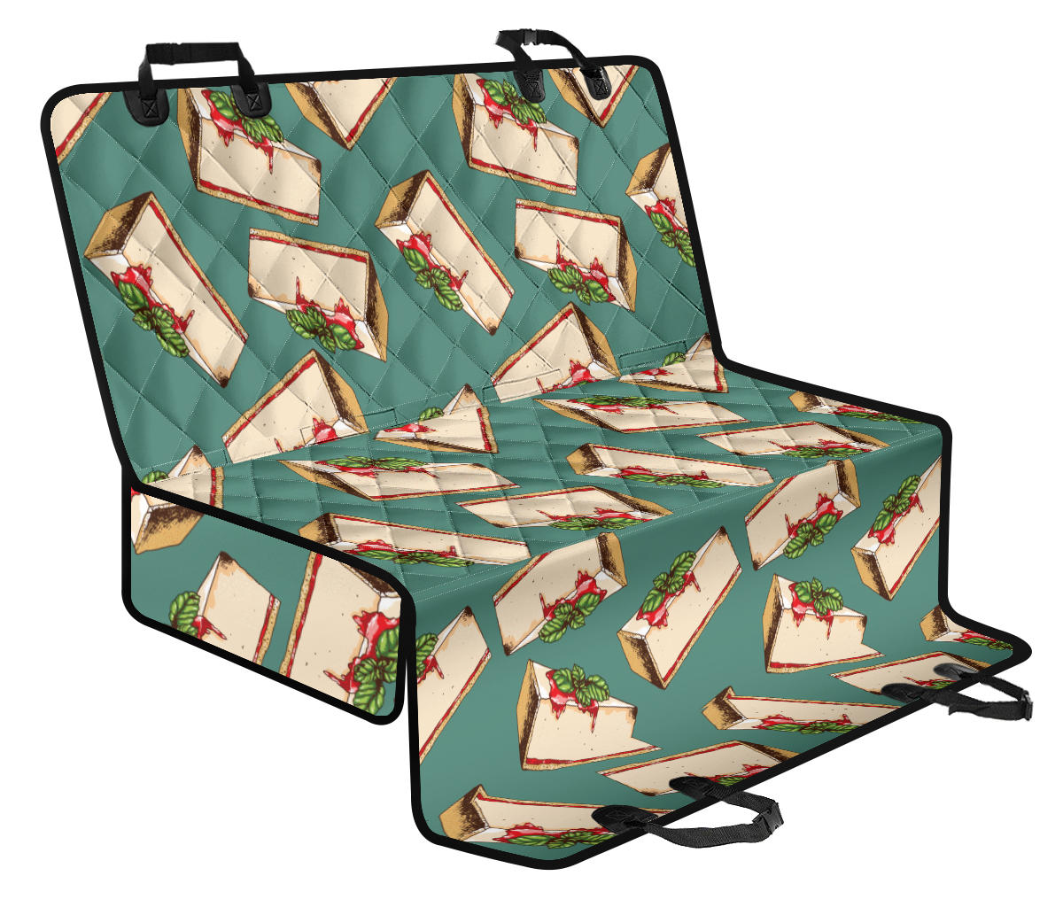 Cheesecake Pattern Print Design CK02 Rear Dog Seat Cover