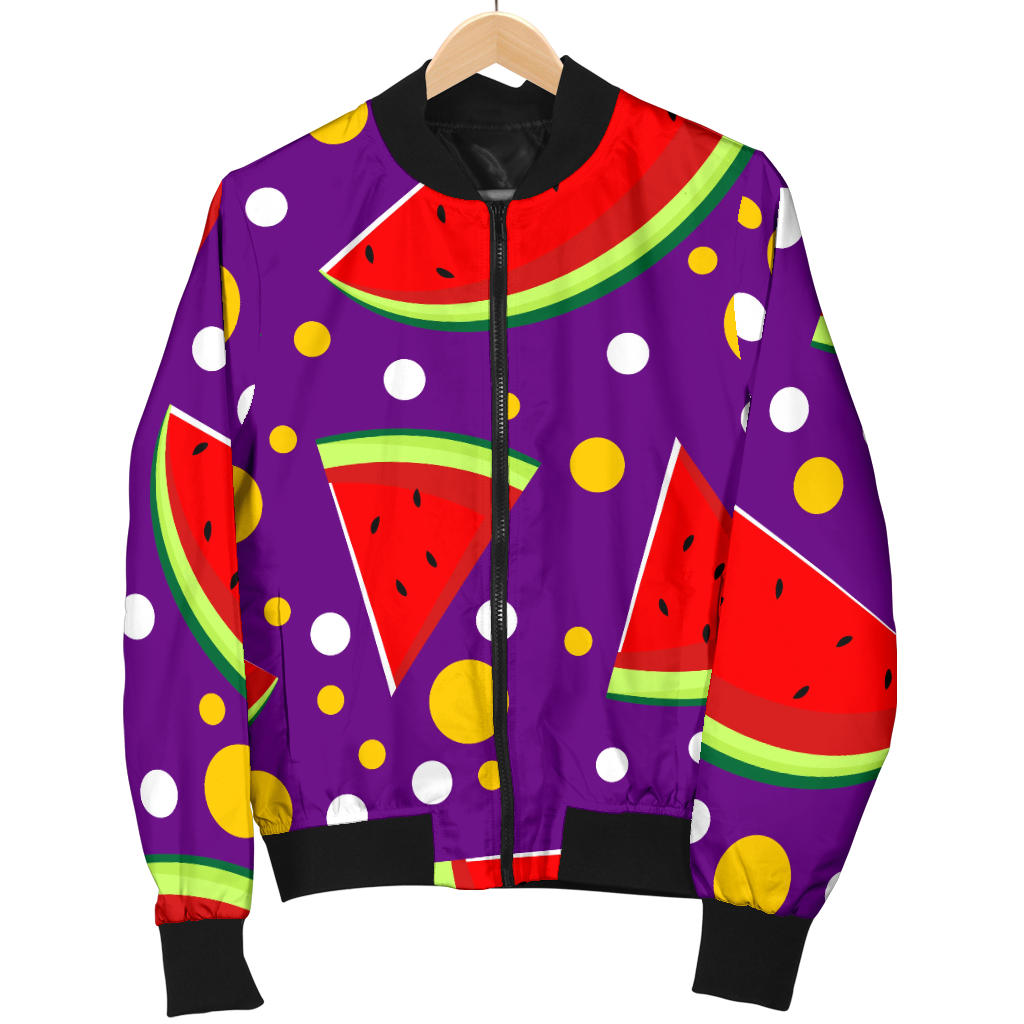 Watermelon Pattern Print Design WM010 Men Bomber Jacket