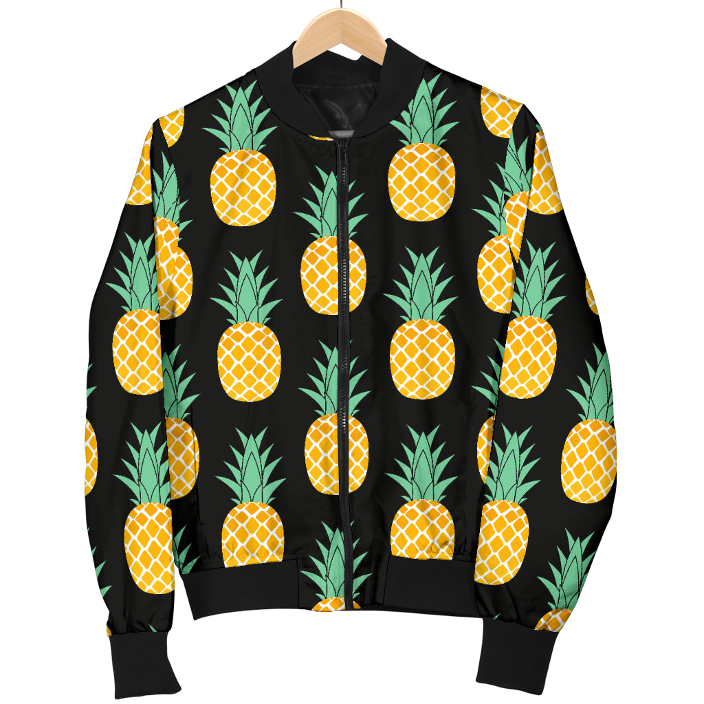 Pineapple Pattern Print Design A03 Women's Bomber Jacket