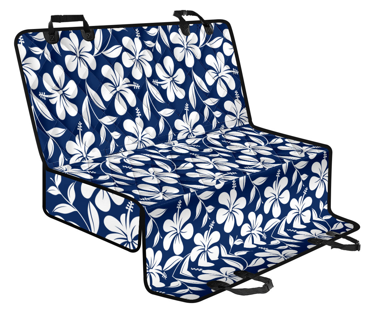 Hibiscus Pattern Print Design HB031 Rear Dog Seat Cover