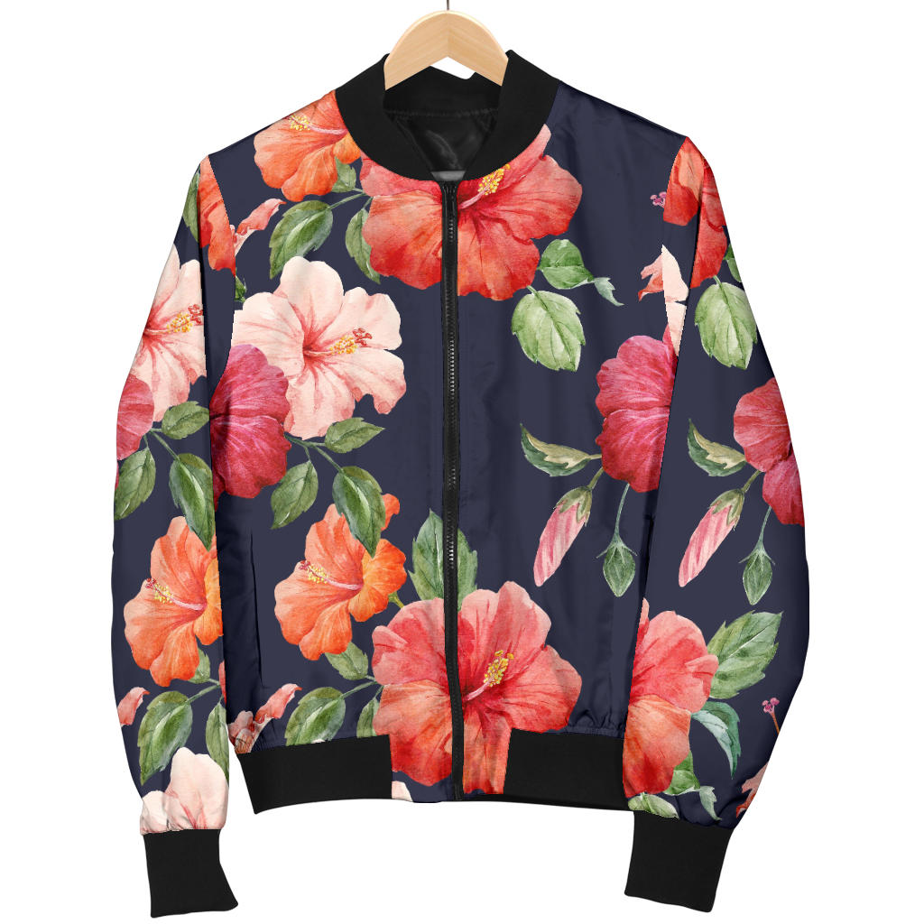 Tropical Flower Pattern Print Design TF020 Men Bomber Jacket