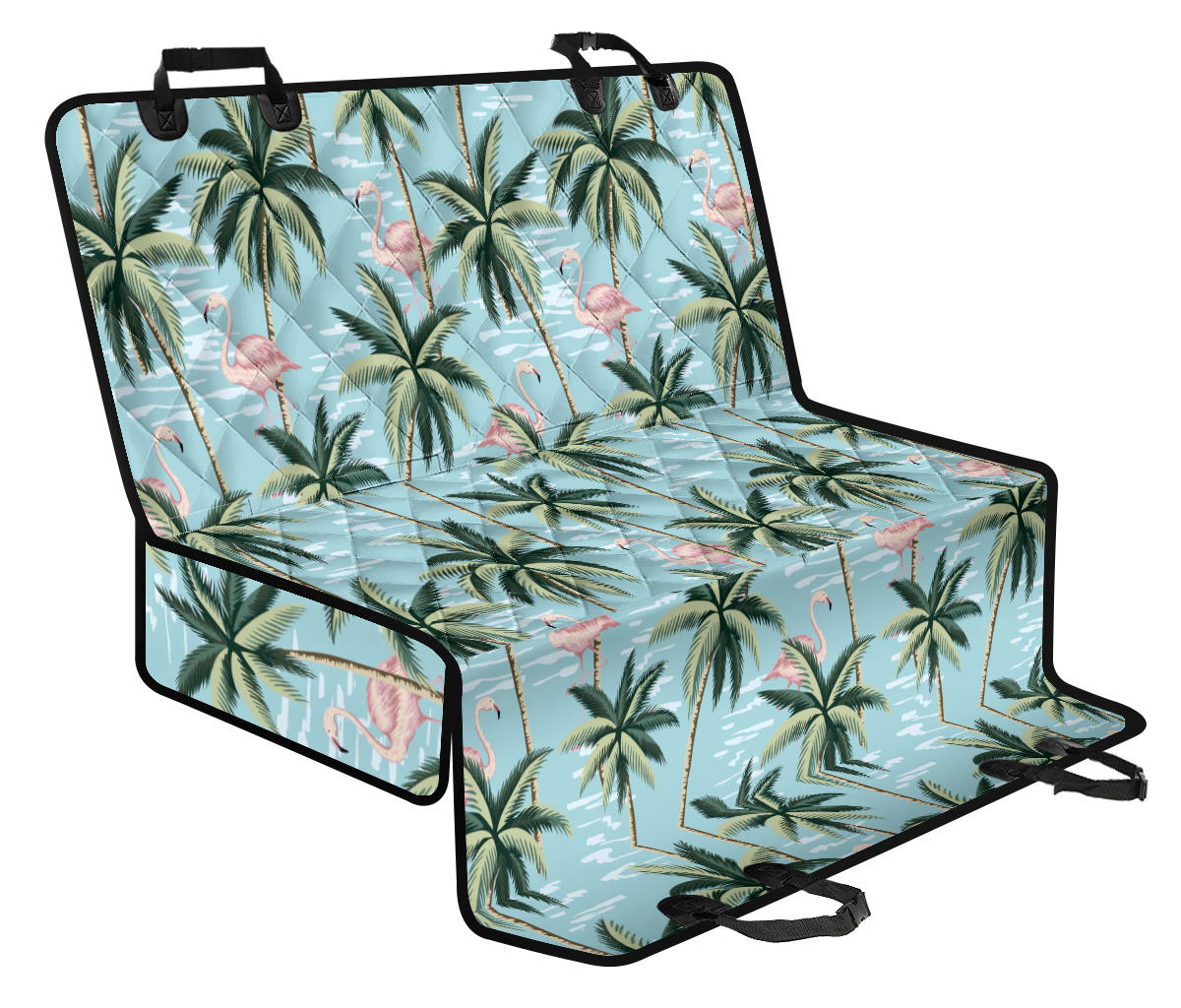 Palm Tree Pattern Print Design PT05 Rear Dog Seat Cover