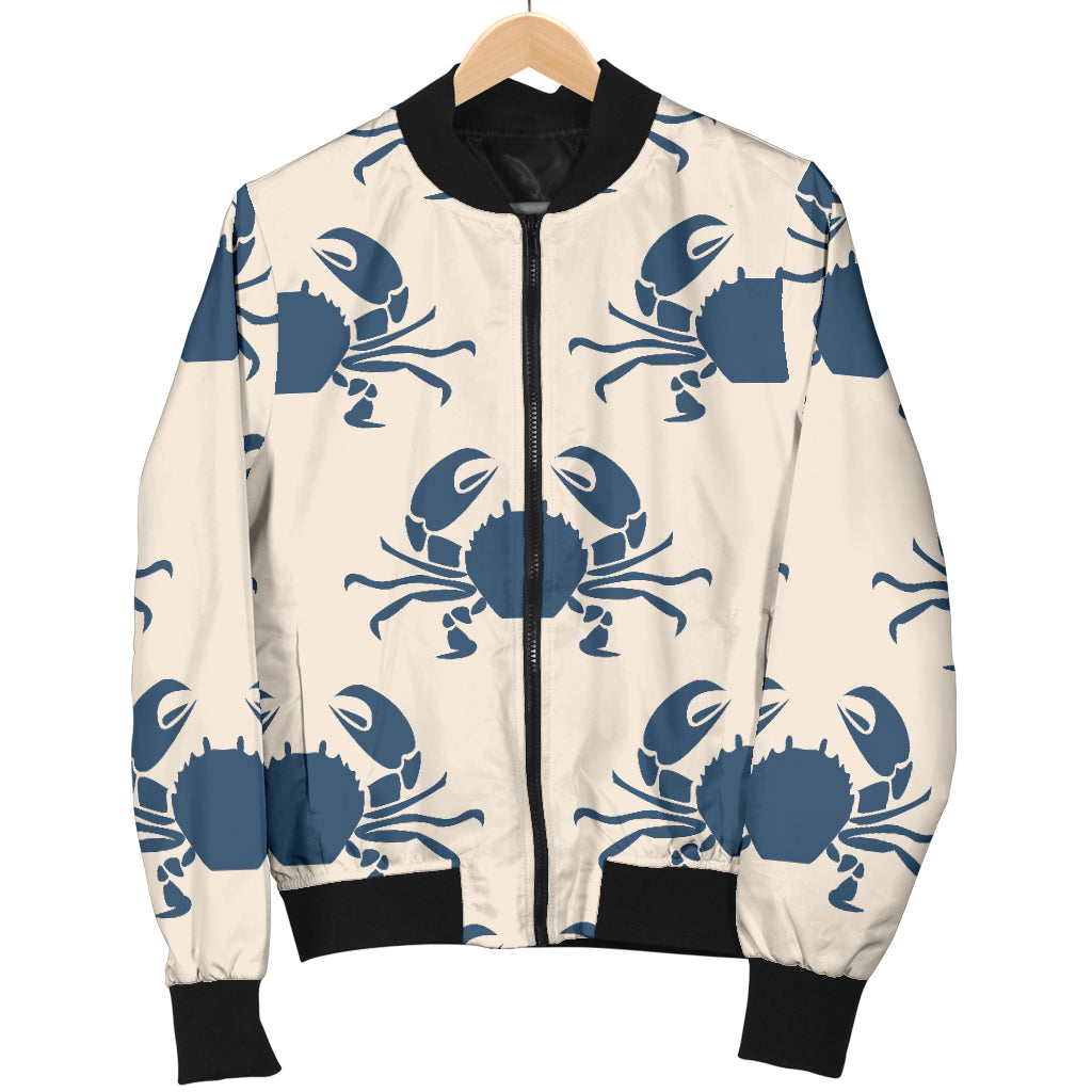 Crab Pattern Print Design 02 Women's Bomber Jacket