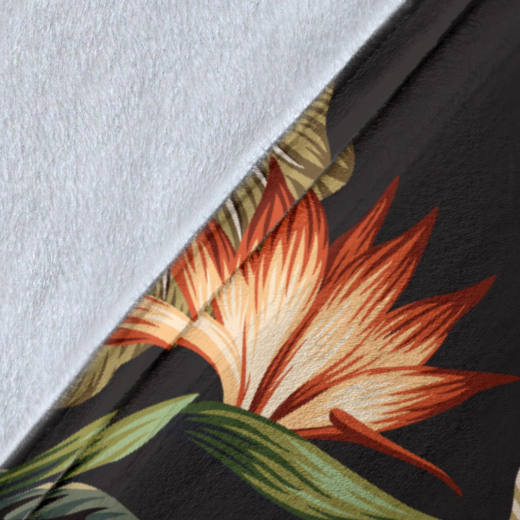 Tropical Flower Pattern Print Design TF014 Fleece Blanket