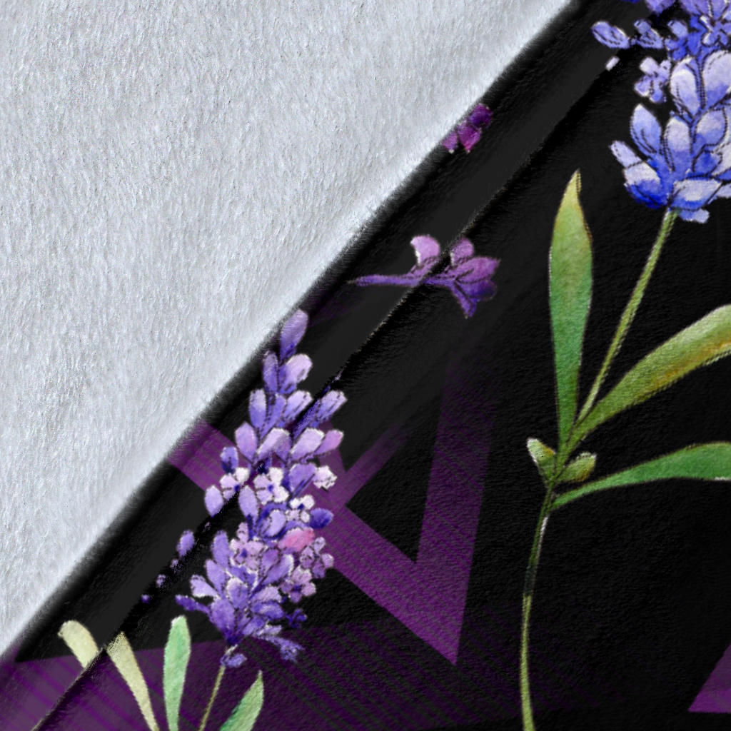 Lavender Pattern Print Design LV07 Fleece Blanket