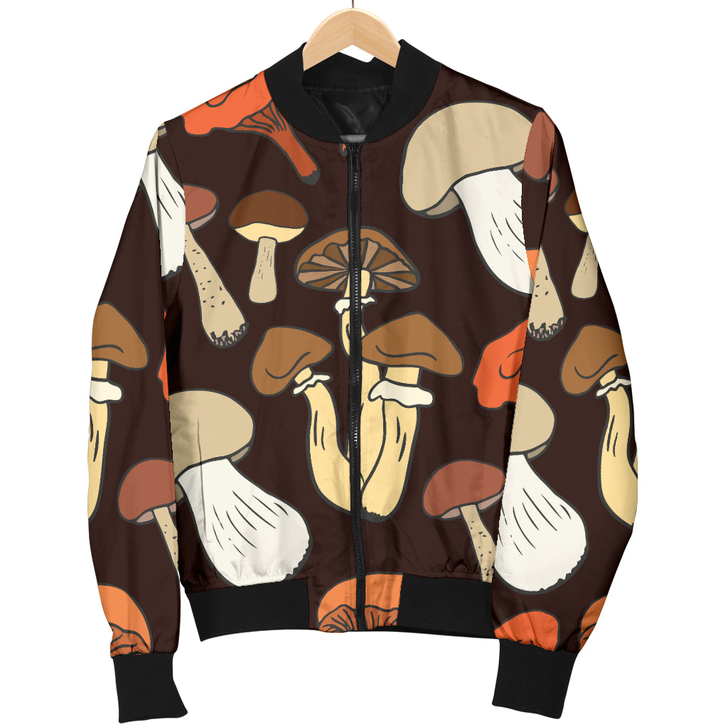 Mushroom Pattern Print Design A05 Women's Bomber Jacket