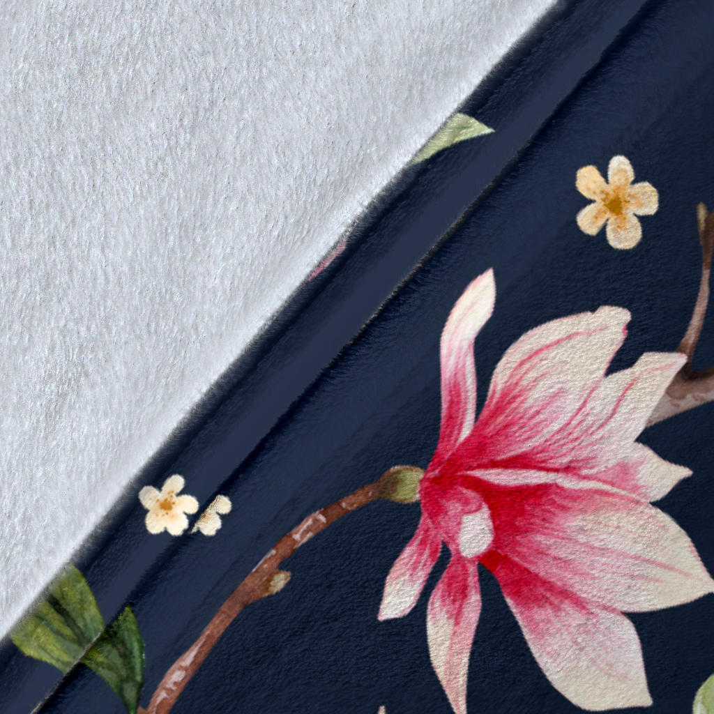 Magnolia Pattern Print Design MAG09 Fleece Blanket