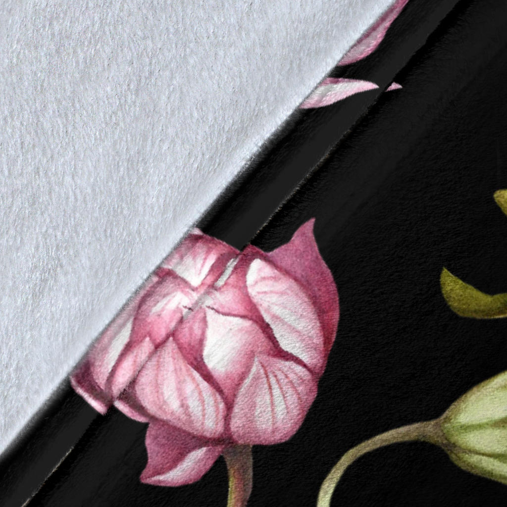 Water Lily Pattern Print Design WL06 Fleece Blanket