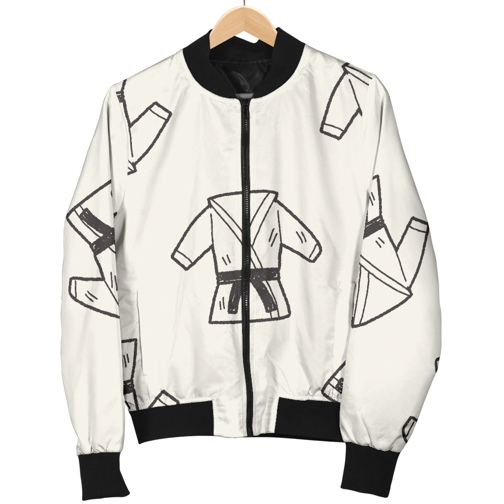 Karate Pattern Print Design 01 Women's Bomber Jacket