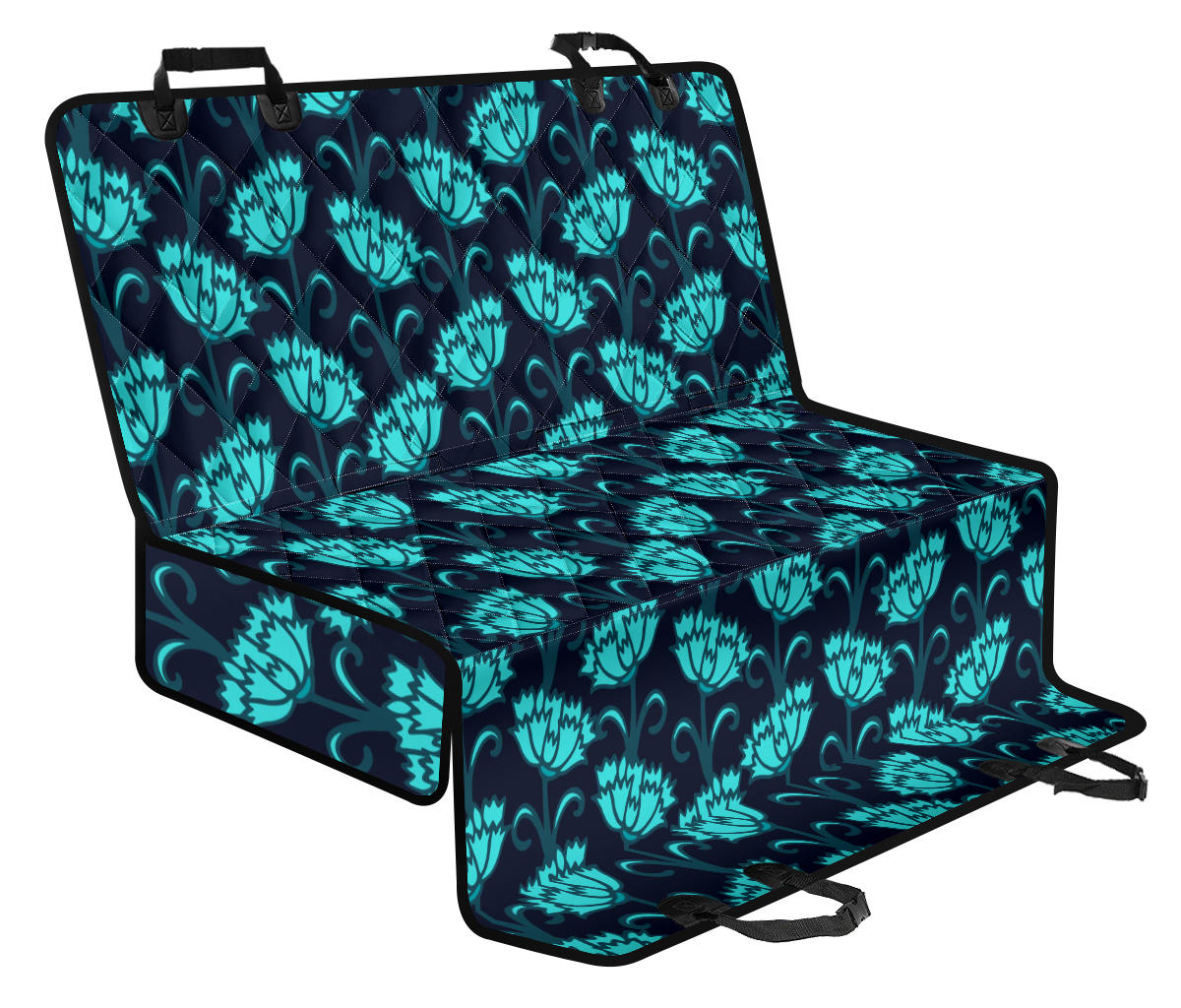 Carnations Pattern Print Design CN06 Rear Dog Seat Cover