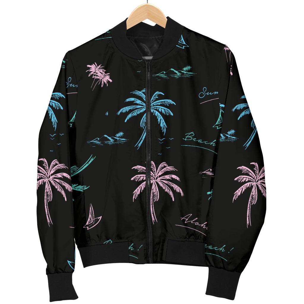 Aloha Hawaii Pattern Print Design 03 Women's Bomber Jacket