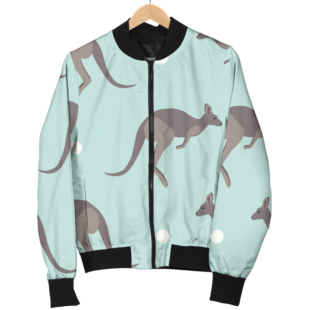 Kangaroos Pattern Print Design 04 Women's Bomber Jacket