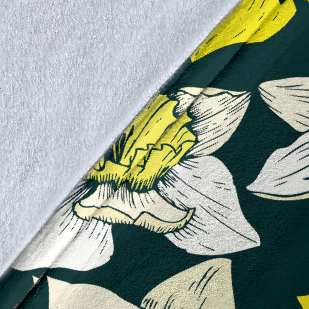 Daffodils Pattern Print Design DF02 Fleece Blanket