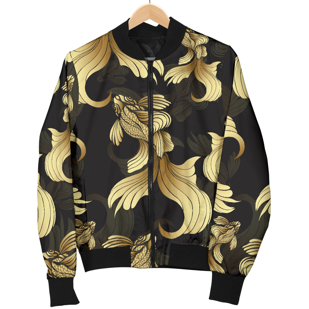 Goldfish Pattern Print Design 02 Women's Bomber Jacket