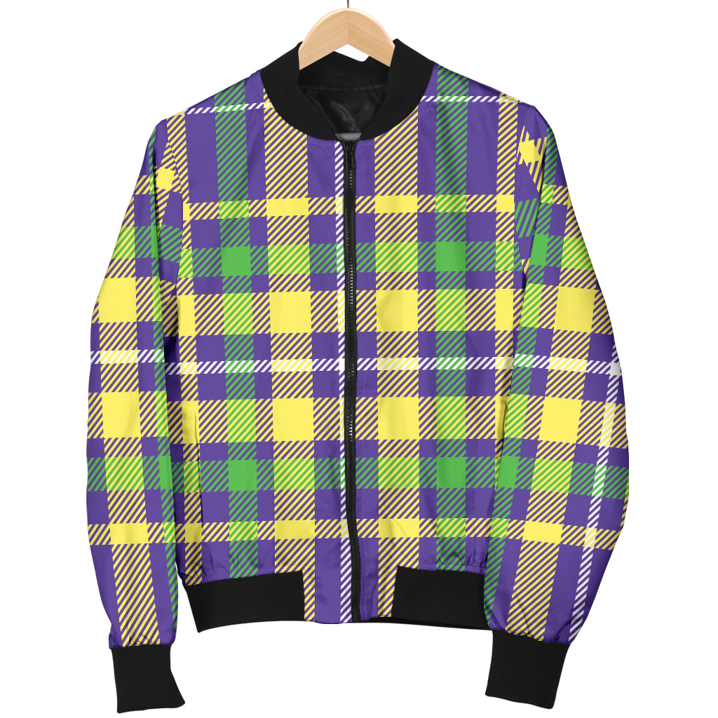 Mardi Gras Pattern Print Design 010 Women's Bomber Jacket