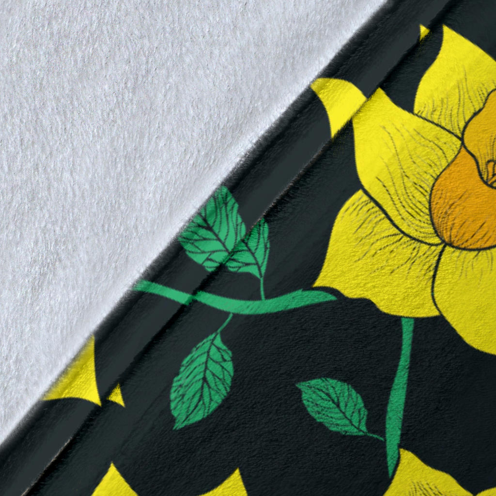 Daffodils Pattern Print Design DF03 Fleece Blanket