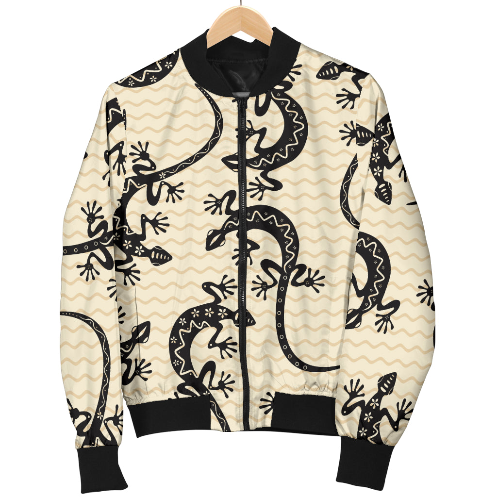 lizard Pattern Print Design 02 Women's Bomber Jacket