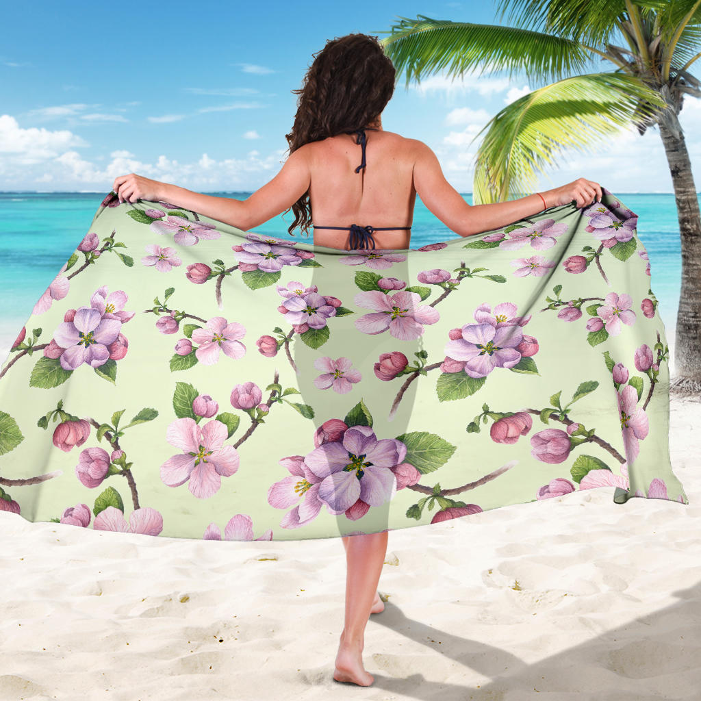 Apple blossom Pattern Print Design AB05 Sarong Pareo Wrap