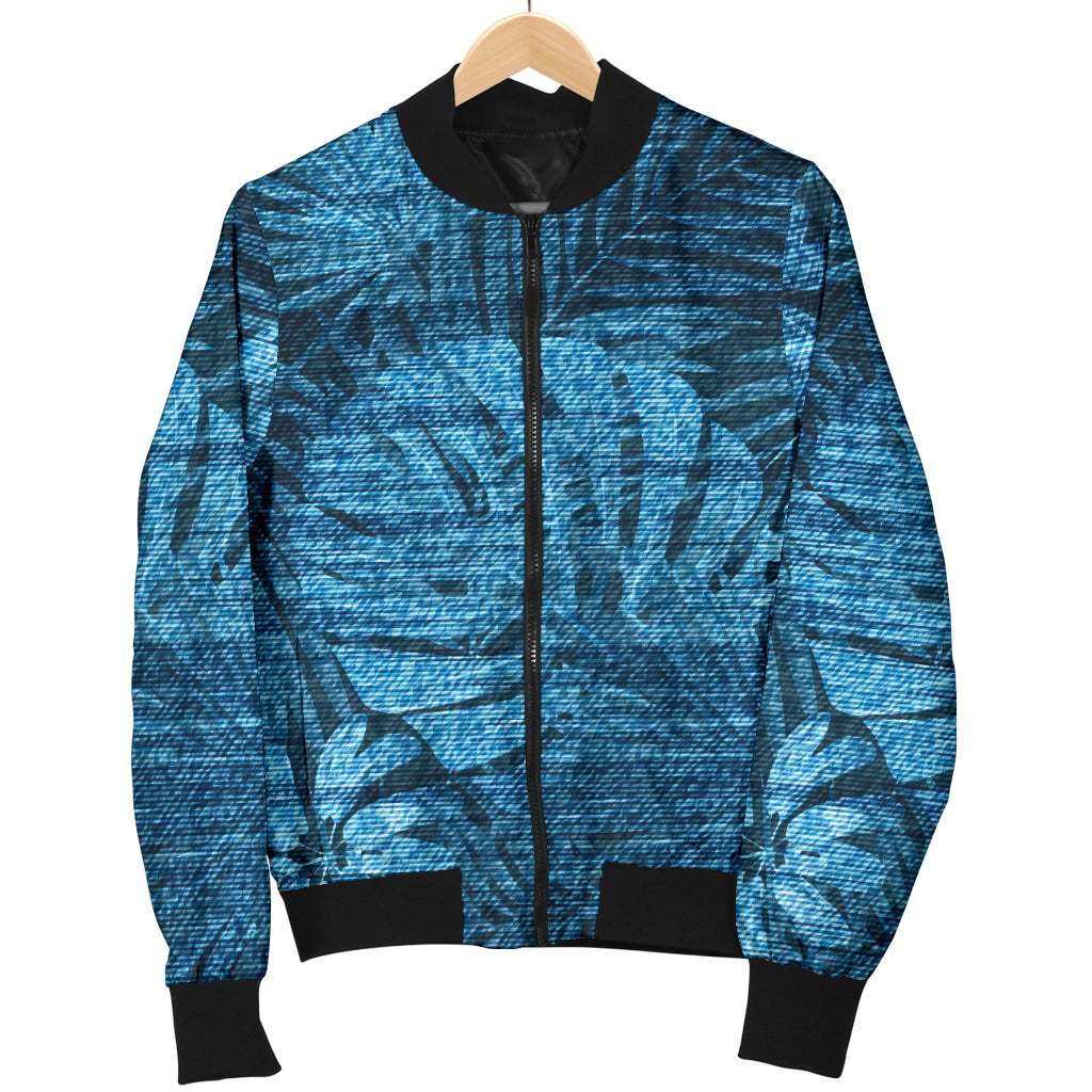 Jean Tropical Pattern Print Design 04 Women's Bomber Jacket