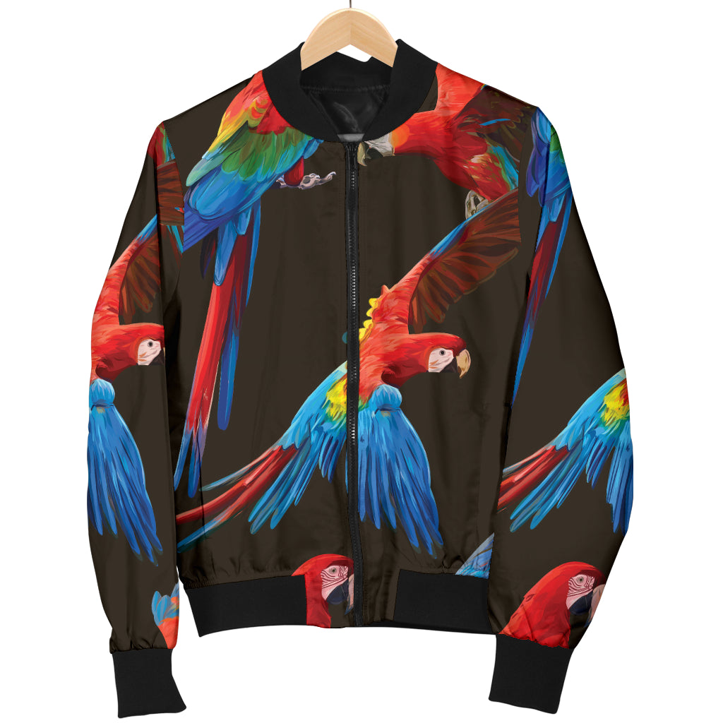 Macaw Pattern Print Design 04 Women's Bomber Jacket