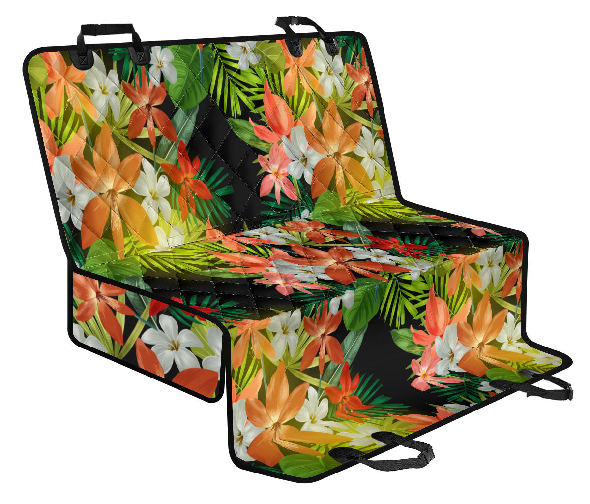 Amaryllis Pattern Print Design AL07 Rear Dog Seat Cover
