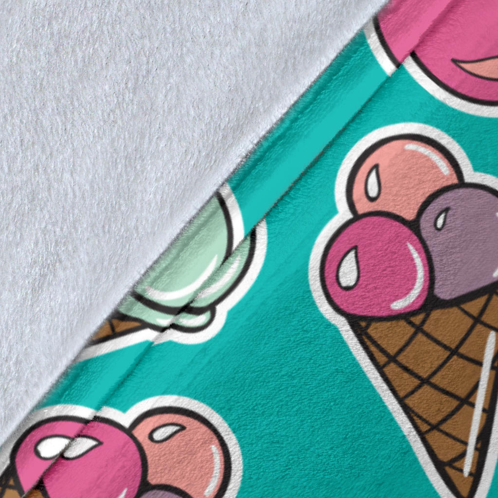 Ice Cream Pattern Print Design IC01 Fleece Blanket