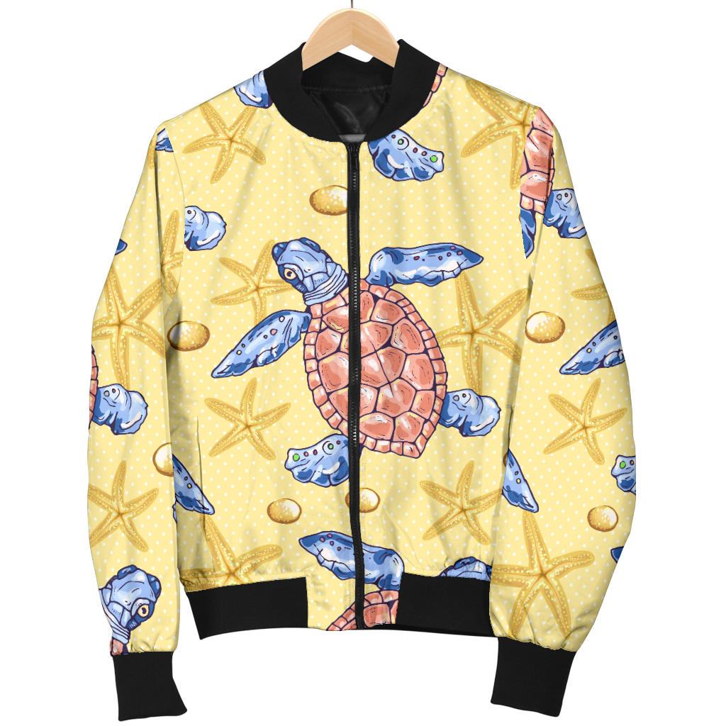 Sea Turtle Pattern Print Design T06 Men Bomber Jacket