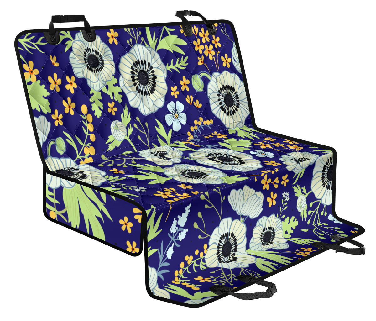 Anemone Pattern Print Design AM06 Rear Dog Seat Cover