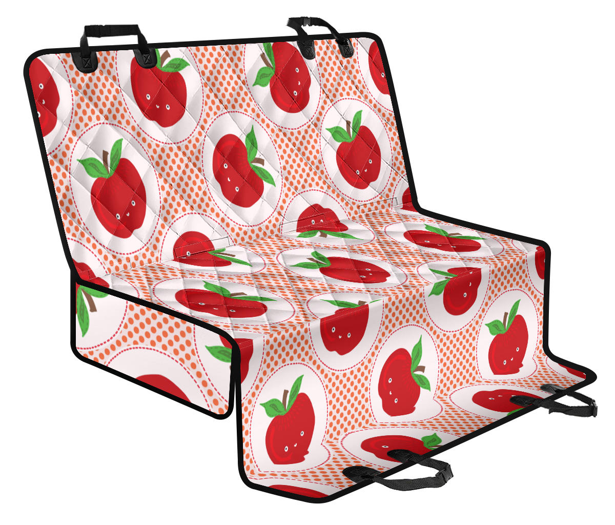 Apple Pattern Print Design AP08 Rear Dog Seat Cover