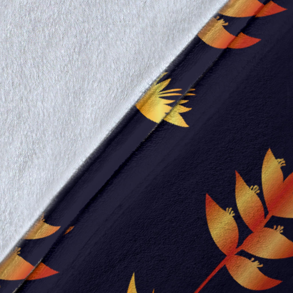 Heliconia Pattern Print Design HL06 Fleece Blanket