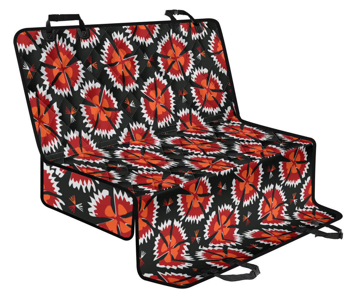 Carnations Pattern Print Design CN03 Rear Dog Seat Cover