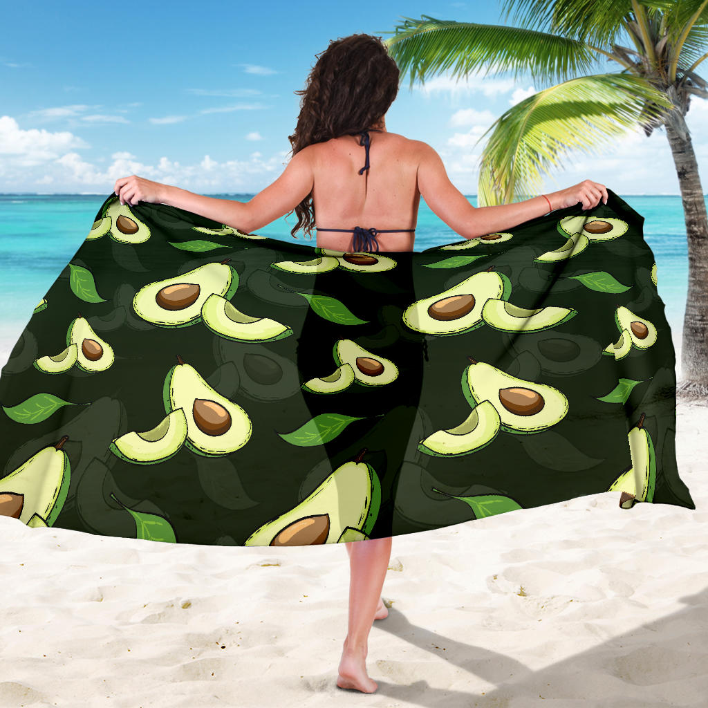 Avocado Pattern Print Design AC07 Sarong Pareo Wrap