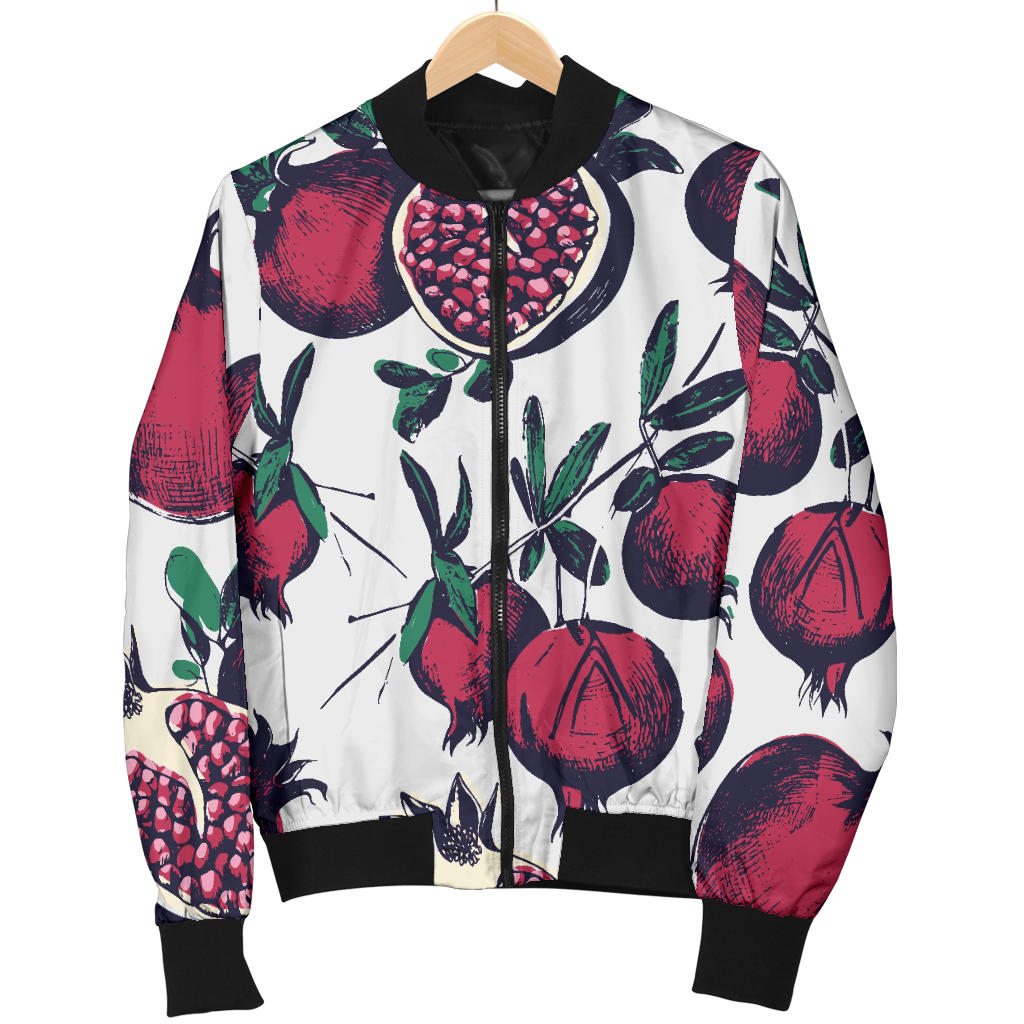Pomegranate Pattern Print Design PG01 Men Bomber Jacket