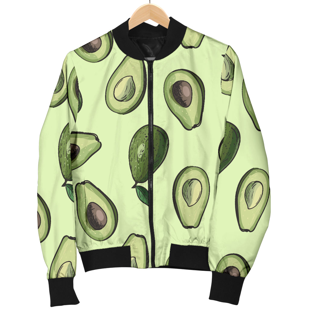 Avocado Pattern Print Design 02 Women's Bomber Jacket