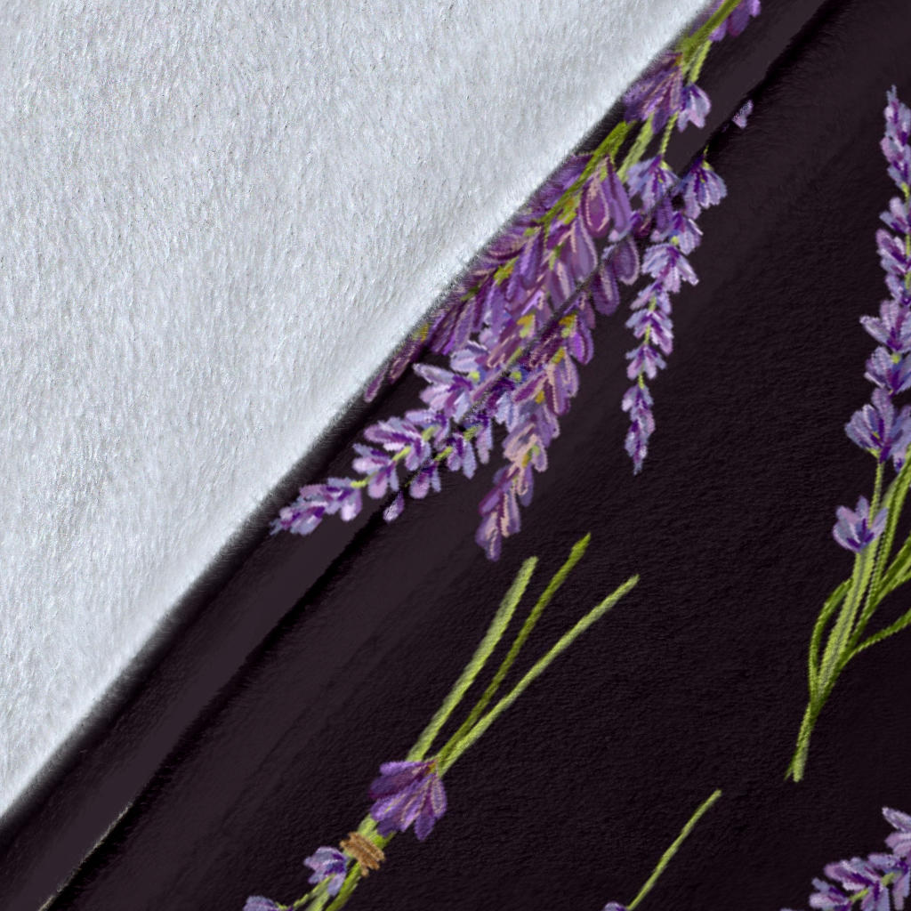 Lavender Pattern Print Design LV05 Fleece Blanket