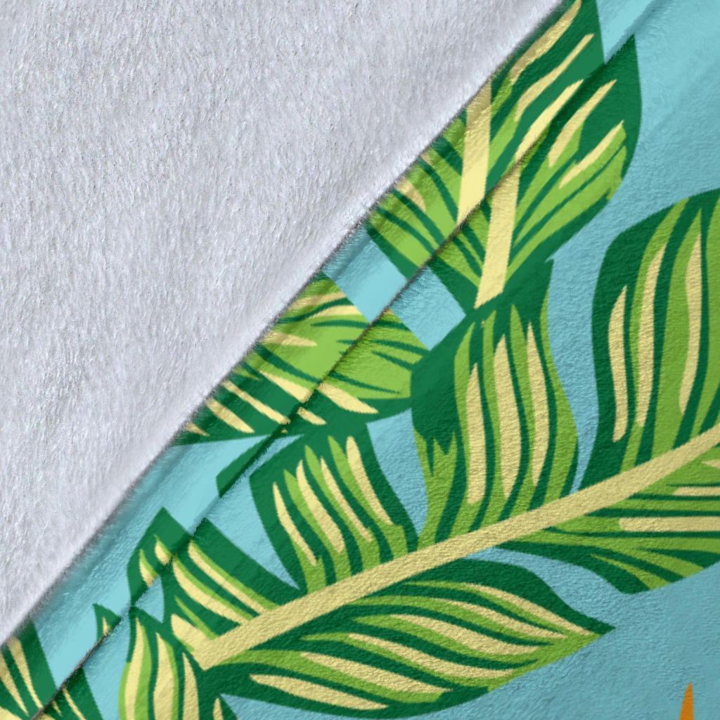 Bird Of Paradise Pattern Print Design BOP04 Fleece Blanket