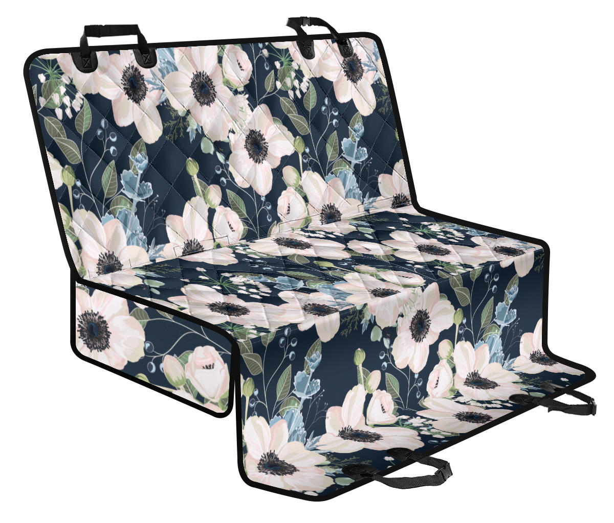 Anemone Pattern Print Design AM02 Rear Dog Seat Cover