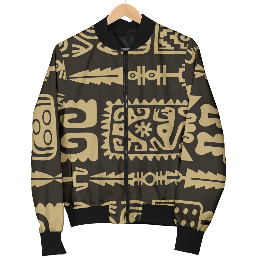Mayan Pattern Print Design 03 Women's Bomber Jacket