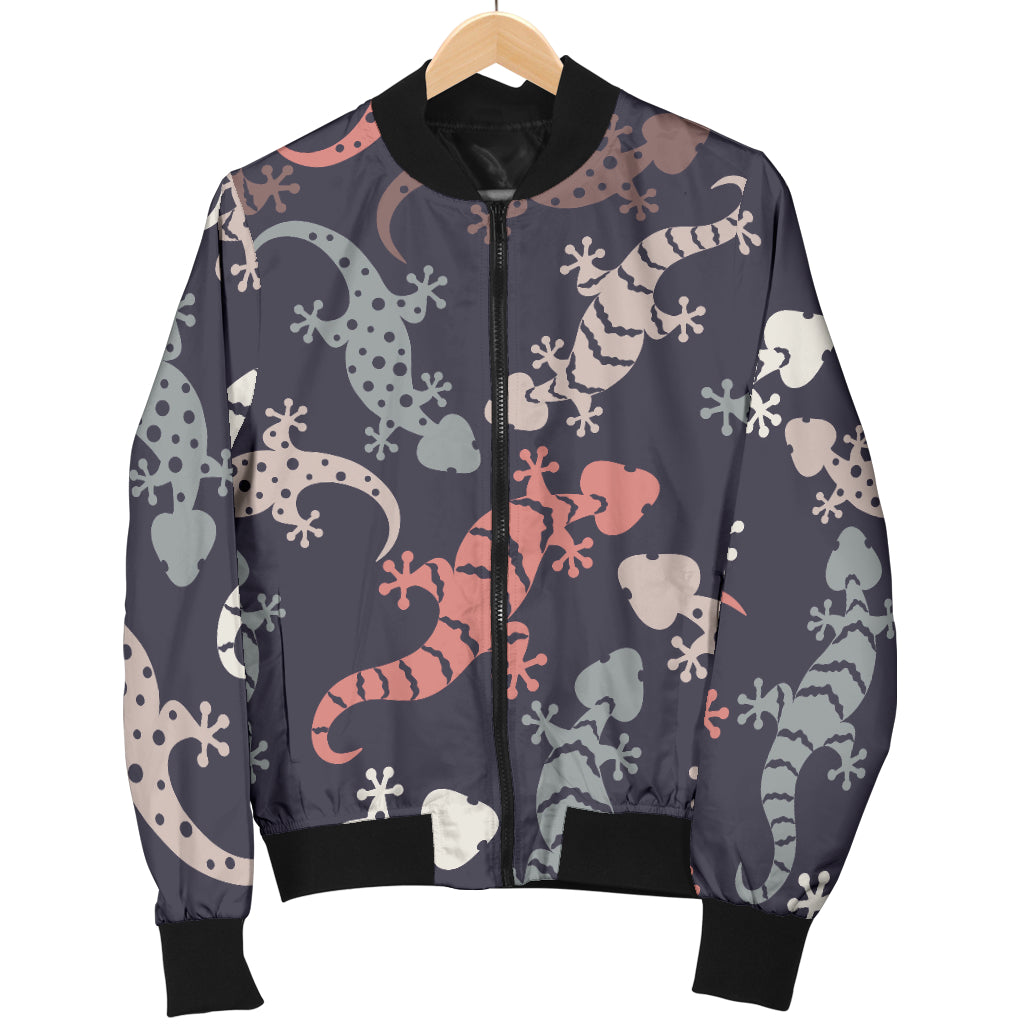 Gecko Pattern Print Design 02 Women's Bomber Jacket