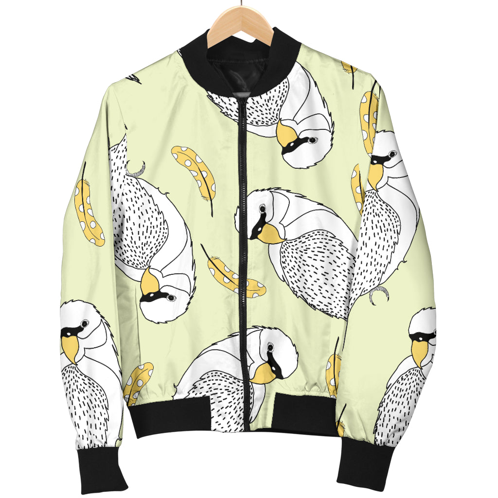 Parakeet Pattern Print Design A03 Women's Bomber Jacket