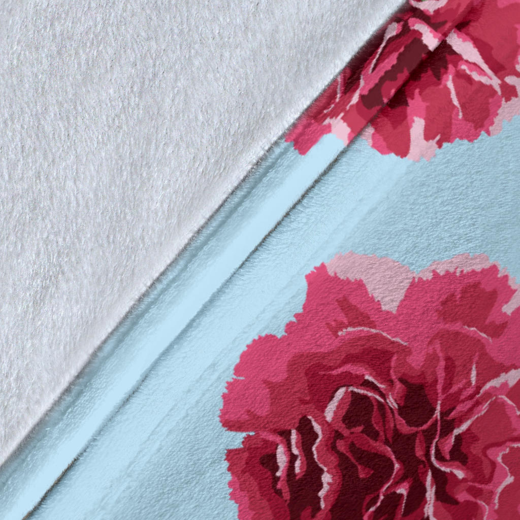Carnations Pattern Print Design CN01 Fleece Blanket