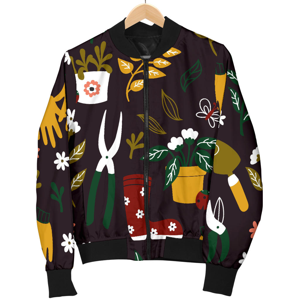 Gardening Pattern Print Design G05 Men Bomber Jacket