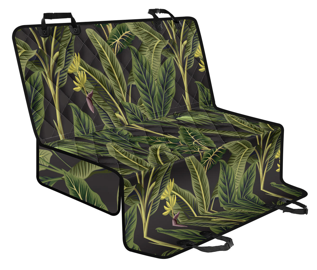Banana Leaf Pattern Print Design BL04 Rear Dog Seat Cover