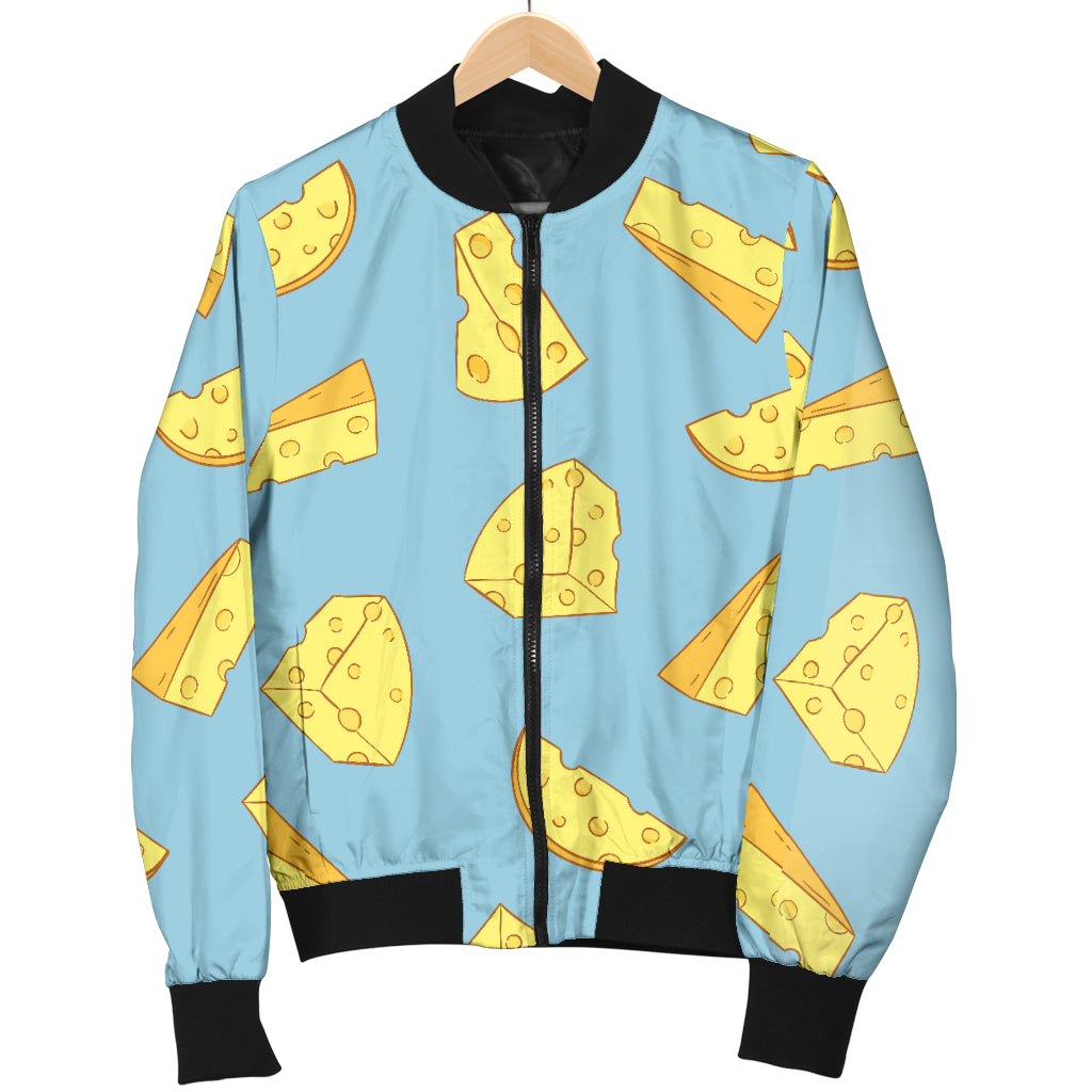 Cheese Pattern Print Design 04 Women's Bomber Jacket