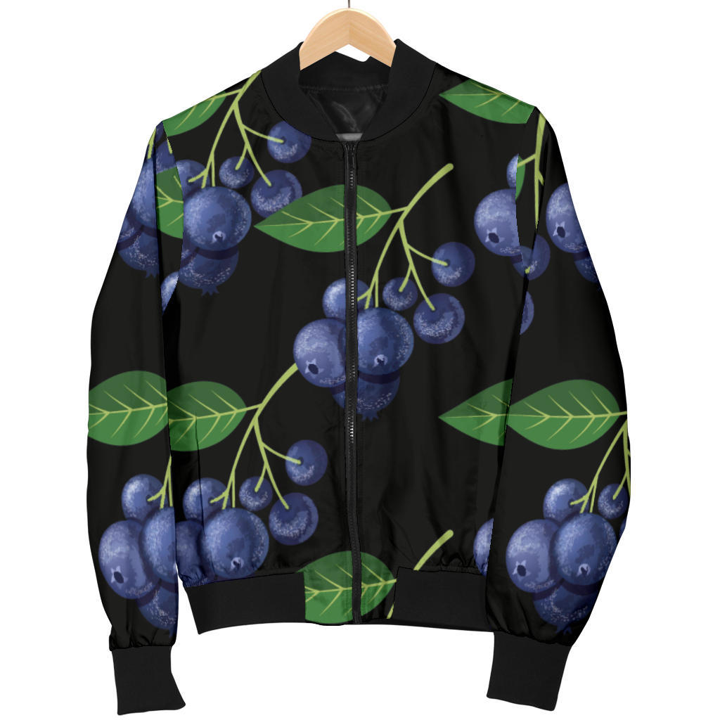 Blueberry Pattern Print Design BB01 Men Bomber Jacket