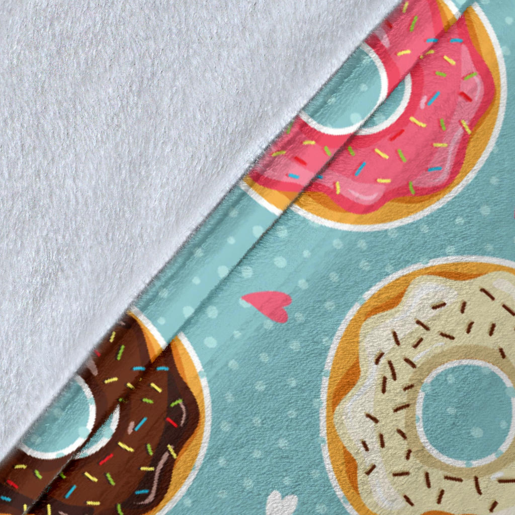 Donut Pattern Print Design DN04 Fleece Blanket