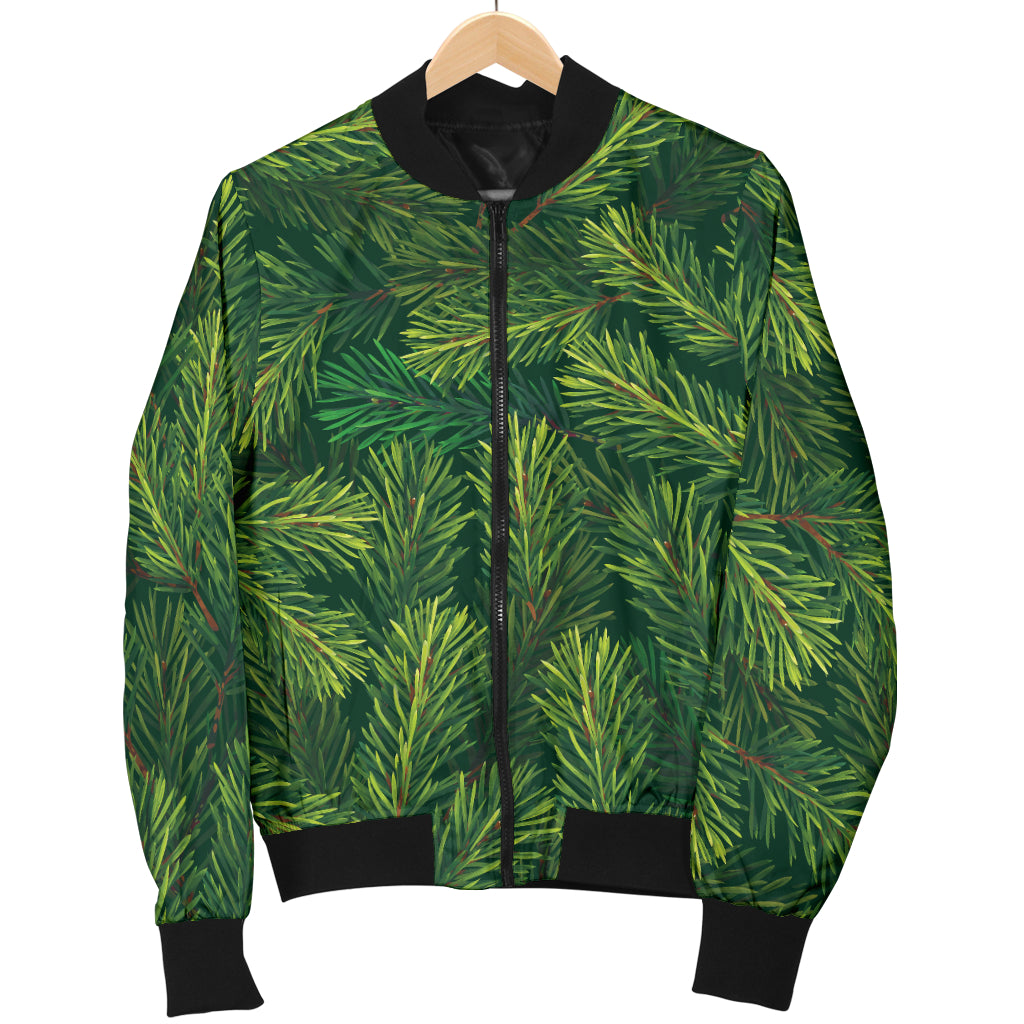Christmas Tree Pattern Print Design 02 Women's Bomber Jacket