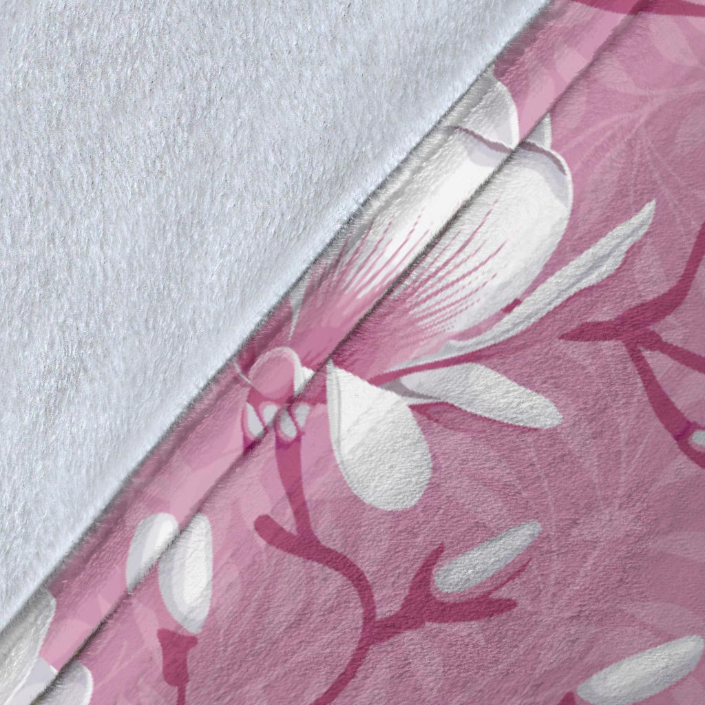 Magnolia Pattern Print Design MAG05 Fleece Blanket