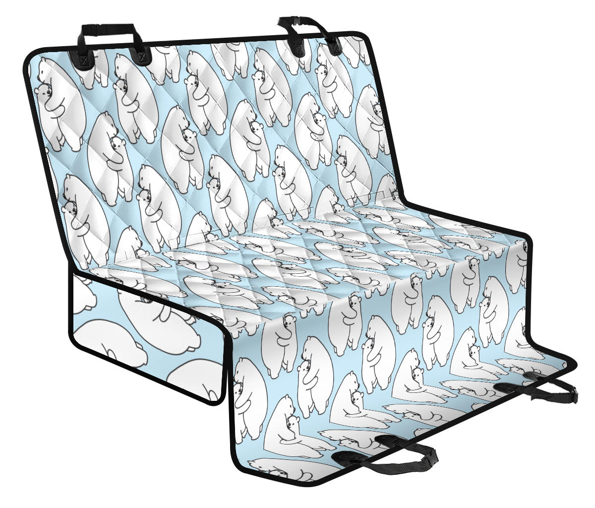 Polar Bear Pattern Print Design PB08 Rear Dog Seat Cover